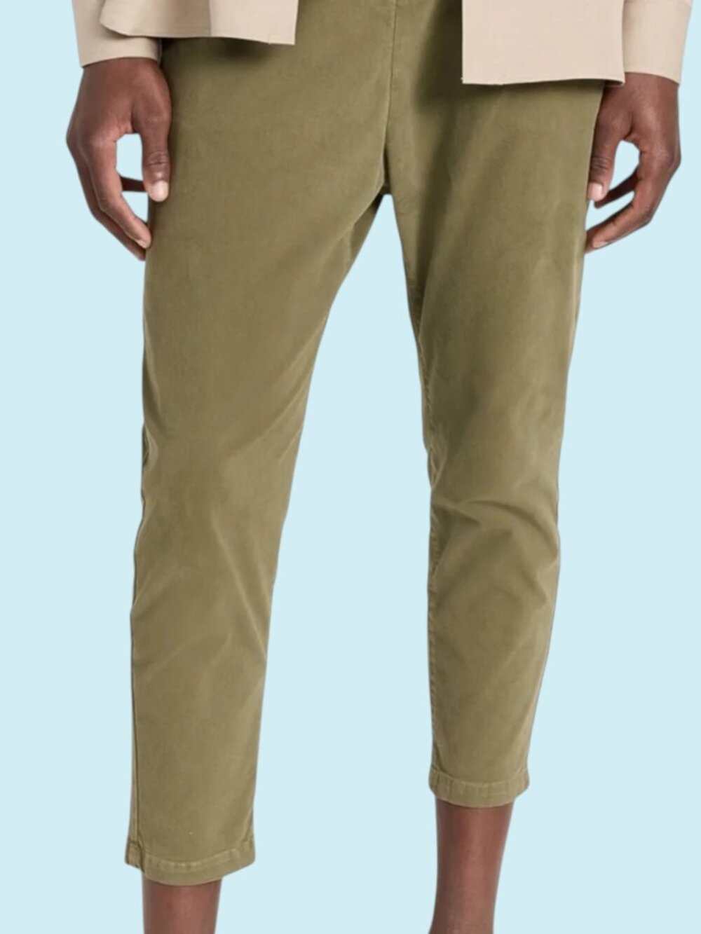 NILI LOTAN PARIS PANTS Men's Size 29 Olive Green Cropped Slouchy Fit Streetwear